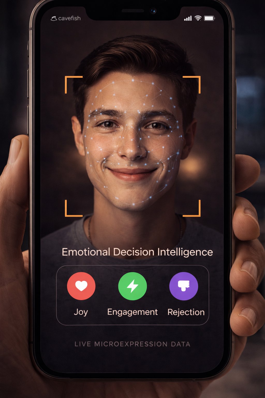 EchoDepth facial Action Unit analysis — live emotion detection scanning in real time
